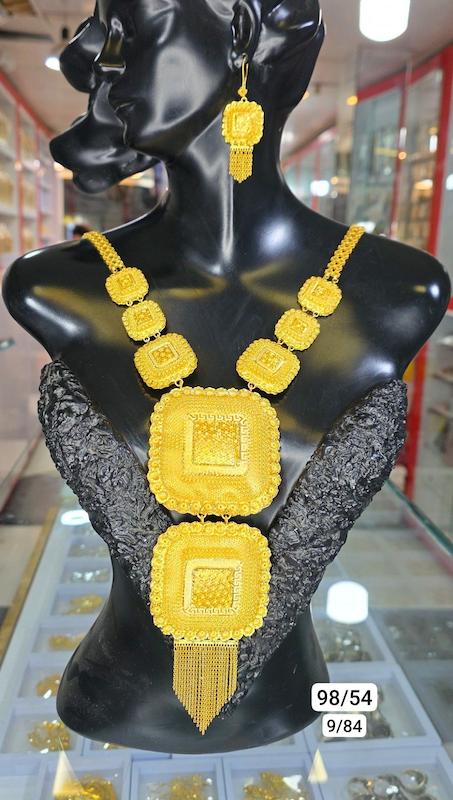 گردنبندنقره طرح عربی جدید ابکاری طلا