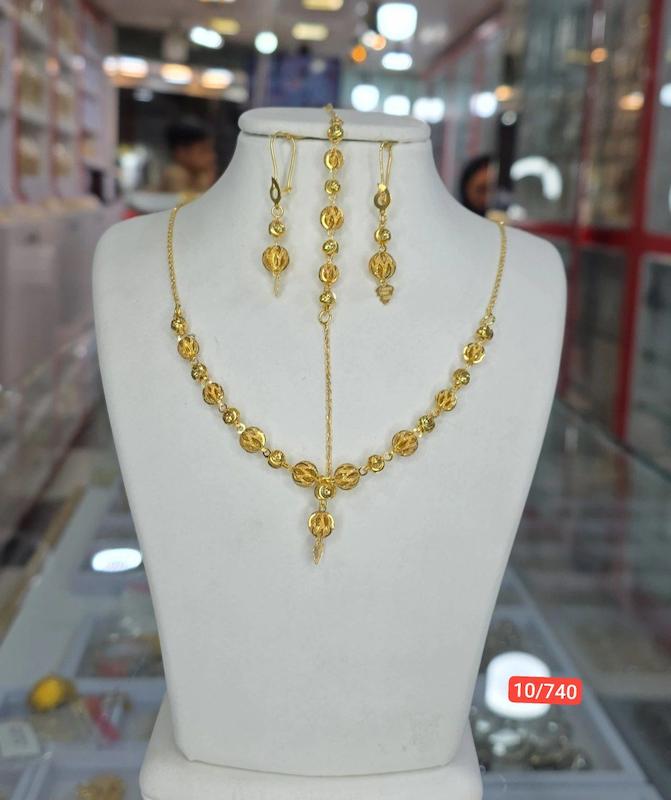 گرذنبند گوی تراش نقره ابکاری طلا