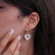 گوشواره نقره طرح قلب نگیندار شمیم سیلور 1000150040