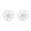 گوشواره نقره طرح گل شمیم سیلور 1000150034