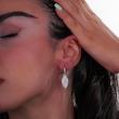 سرویس نقره زنانه طرح برگ با نگین‌های میکروست و باگت 1015111