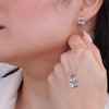 نیم‌ست نقره طرح گیلاس با نگین اتمی شميم سيلور 10150045