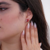 گوشواره نقره طرح لب با نگین اتمی شميم سيلور 1000150036