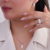 ست نقره زنانه سه تکه مستطیلی پرنس 10150082