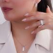 ست نقره زنانه سه تکه مستطیلی پرنس 10150082