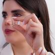 گوشواره نقره زنانه آویزی مستطیلی پرنس 100150082