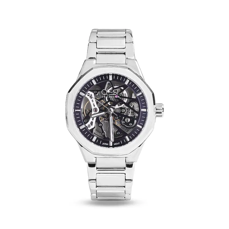 ساعت مردانه, کرست, ساعت اتوماتیک, ساعت اسکلتون, ساعت بند استیل, ساعت لوکس, استایل رسمی مردانه, هدیه مردانه