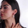 گوشواره نقره زنانه نگین‌دار مجلسی شمیم سیلور10015117