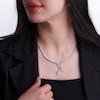 گردنبند نقره گل‌دار مجلسی زنانه شمیم سیلور1015160