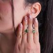 نیمست نقره‌ای با سنگ سبز و زیرکونیا شمیم سیلور 10150088