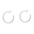 گوشواره حلقه‌ای نقره‌ای ساده با طراحی مدرن10150005