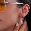 گوشواره نقره آویز نگین‌دار کلاسیک شمیم سیلور101500010