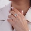 انگشتر نقره زنانه طرح گره نگین‌د شمیم سیلور 102091