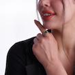 انگشتر نقره زنانه نگین سبز زیرکونیاشمیم سیلور102065