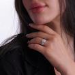 انگشتر نقره 925 زیرکونیا باگت شمیم سیلور102095
