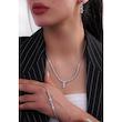 گردنبند نقره 925 با نگین‌های زیرکونیا شفاف 101591