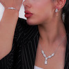 ست نقره با نگین باگت و میکروست 1015116
