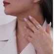 انگشتر نقره زنانه زنجیری نگین‌دار شمیم سیلور 102047