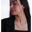 سرویس نقره زنانه شکیل با نگین‌های میکروست شمیم سیلور 1015140