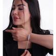 دستبند نقره زنانه طرح برگ شمیم سیلور 100015140