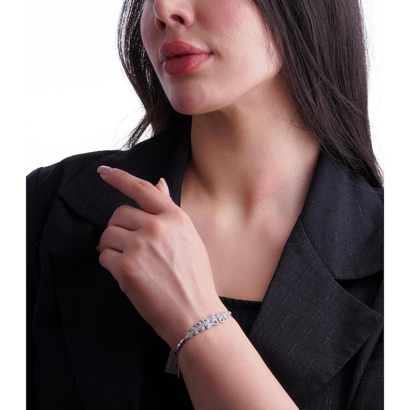 دستبند زنانه نقره نگین‌دار شمیم سیلور 100015128