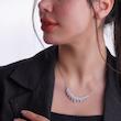 گردنی نقره طرح گل و برگ شمیم سیلور100015103