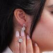 گوشواره نقره زنانه طرح دانه برف  شمیم سیلور کد100150078