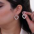 گوشواره نقره طرح قلب نگین‌دار شمیم سیلور 1000150032