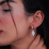 گوشواره نقره آویزی نگین‌دار شمیم سیلور 10015131