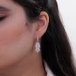 نیم ست نقره زنانه طرح شکوفه نگین‌دار شمیم سیلور 1015005