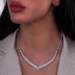 گردنی نقره زنانه طرح مارکیز لوکس شمیم سیلور 1001563
