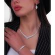 سرویس نقره زنانه طرح برگ نگین‌دار لوکس 101546