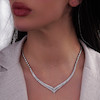 سرویس نقره زنانه طرح برگ نگین‌دار لوکس 101546