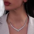 سرویس نقره زنانه طرح برگ نگین‌دار لوکس 101546