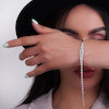 دستبند نقره زنانه طرح برگ نگین‌دار 10001546