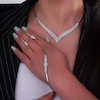 سرویس نقره زنانه لوکس زیرکونیا 101540