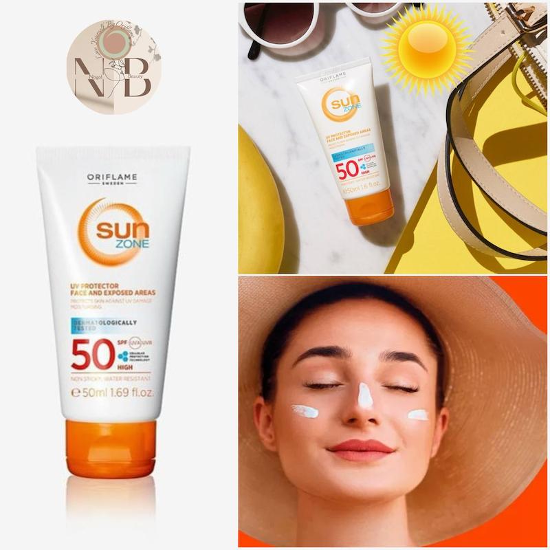 کرم ضدآفتاب بی رنگ سان زون با Spf 50 اوریفلیم - کد 23378 