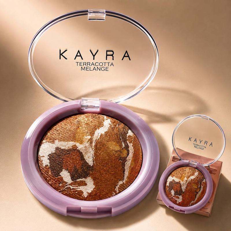 رژگونه ابرو بادی تراکوتا مخملی کایرا Kayra - کد 06 قهوه ای برنز