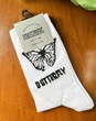 جوراب سفید butterflyبرند optimist