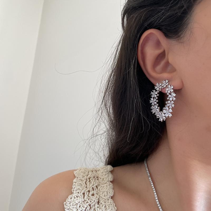 گوشواره جواهری گلبرگ