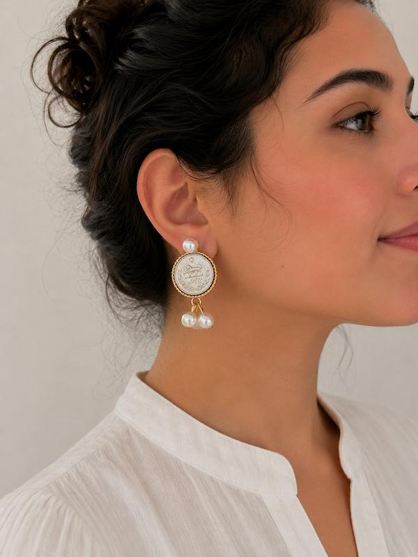 گوشواره ربع پهلوی مروارید