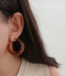 گوشواره دایره ای قهوه ای