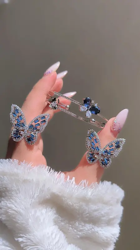 انگشتر پروانه آبی💙🦋