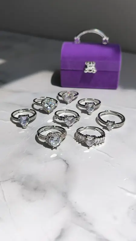 انگشترای قلب سفید🤍😇