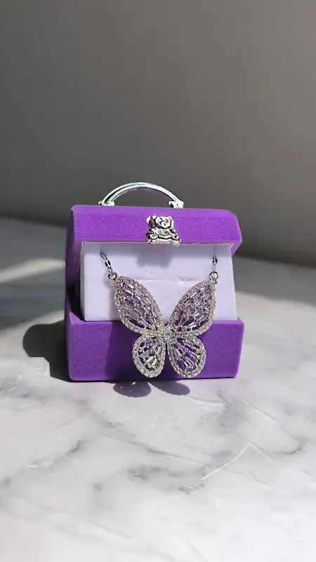 گردنبند پروانه بنفش💜🦋