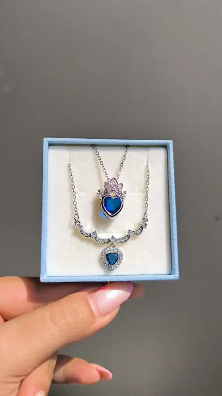 گردنبند قلب آبی💙🥹