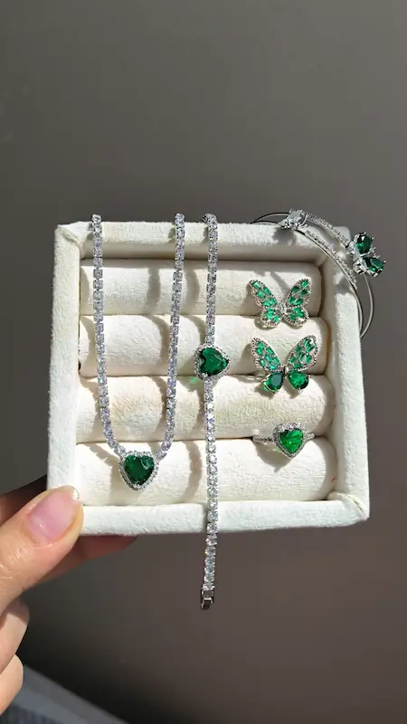 گردنبند قلب سبز💚