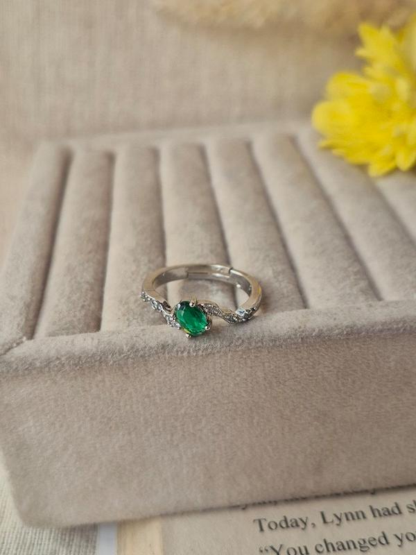 انگشتر جواهری فری سایز موج بیضی