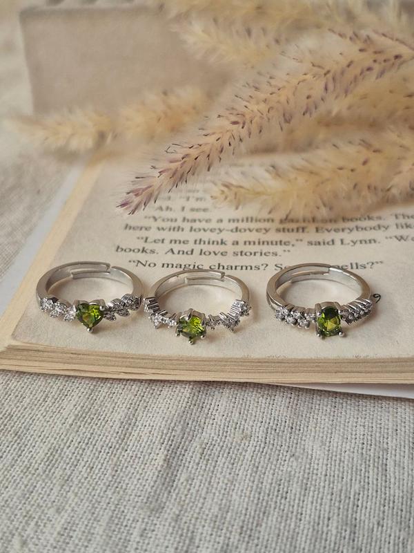 انگشتر جواهری فری سایز بیضی قلبی دایره