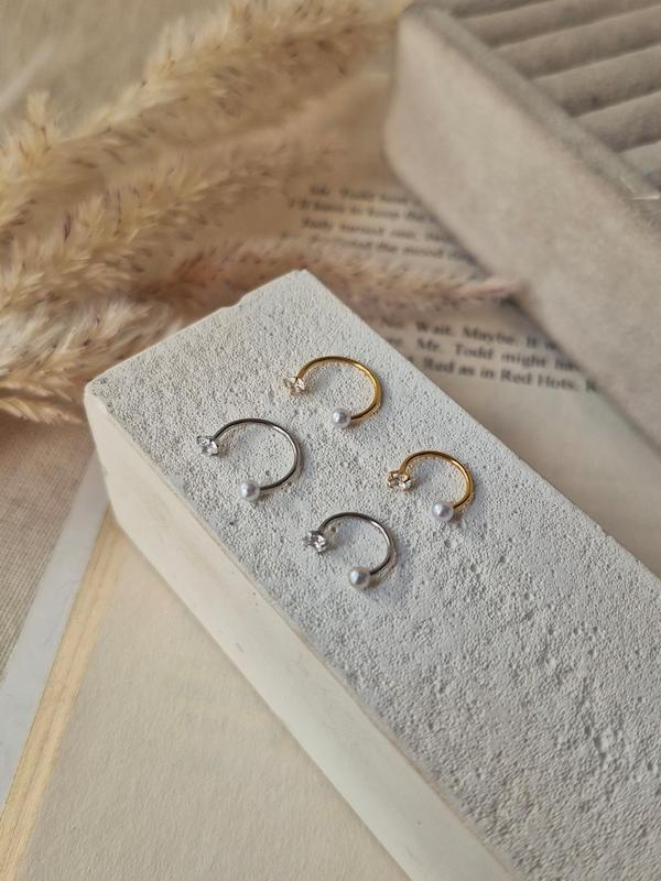 پیرسینگ نعلی نگین مروارید